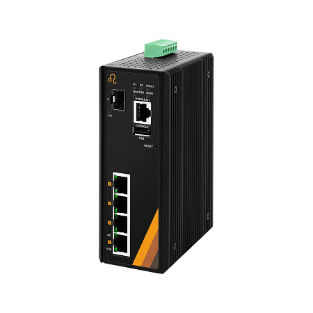 5-Port Industrial Gigabit PoE+ Managed Ethernet Switch
