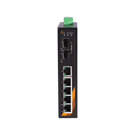 7-Port Industrial Unmanaged Ethernet Switch | 5 ETH + 2 SFP