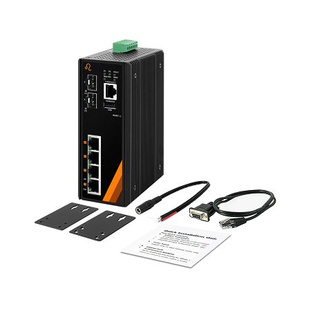 6-Port Gigabit PoE+ Managed Ethernet Switch | 4 ETH + 2 SFP