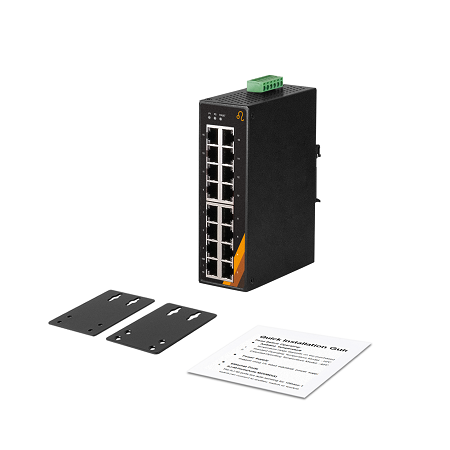16-Port Industrial unmanaged Ethernet Switch