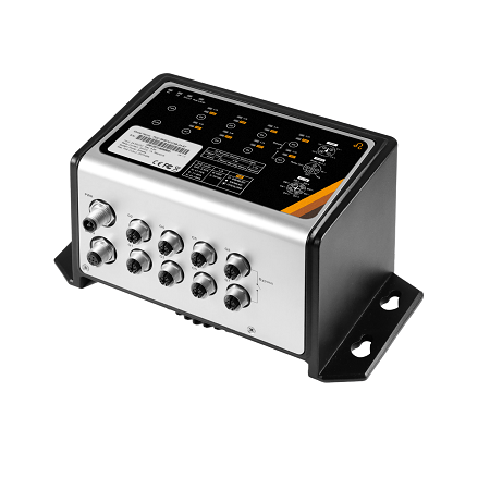 8-Port M12 Industrial IP67 Waterproof Gigabit PoE+ Ethernet Switch