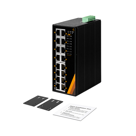 16-Port Industrial Gigabit PoE+ Ethernet Switch