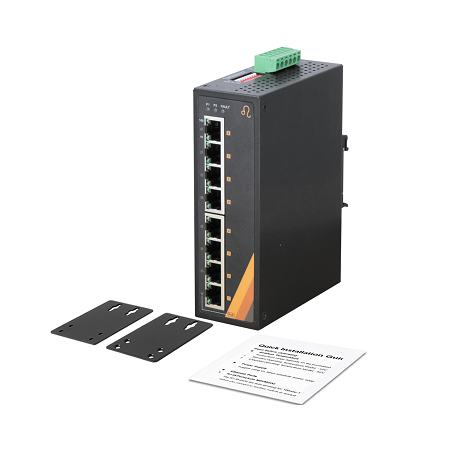 8-Port Industrial PoE+ Ethernet Switch | 8ETH