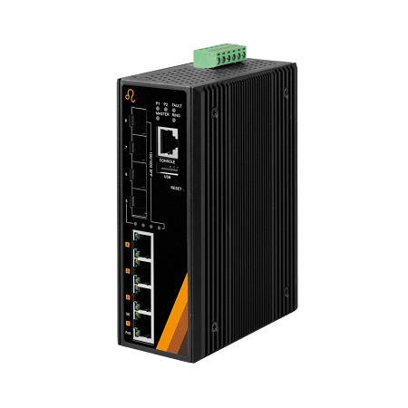 8-Port Industrial Gigabit PoE+ Managed Ethernet Switch | 4 ETH + 4 SFP