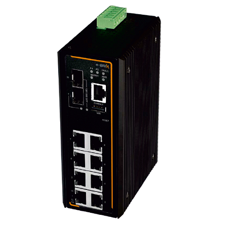 10-Port Industrial Gigabit Managed Ethernet Switch