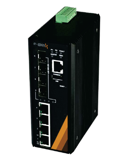 8-Port Industrial Gigabit Managed Ethernet Switch
