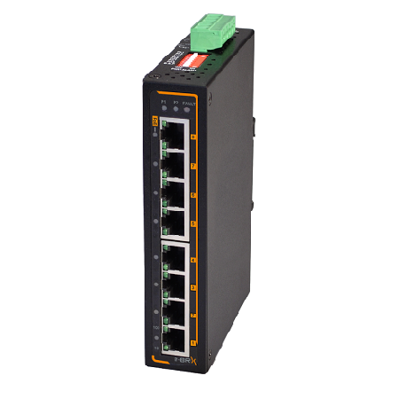 8-Port Industrial PoE+ Ethernet Switch